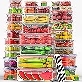 70 Pcs Large Food Storage Containers with Lids Airtight-2500ML to Small Box,Total 22812 ML Stackable Kitchen Bowls Set(35 Containers,35 Lids)-BPA Free Leak proof Plastic Boxes-Microwave safe