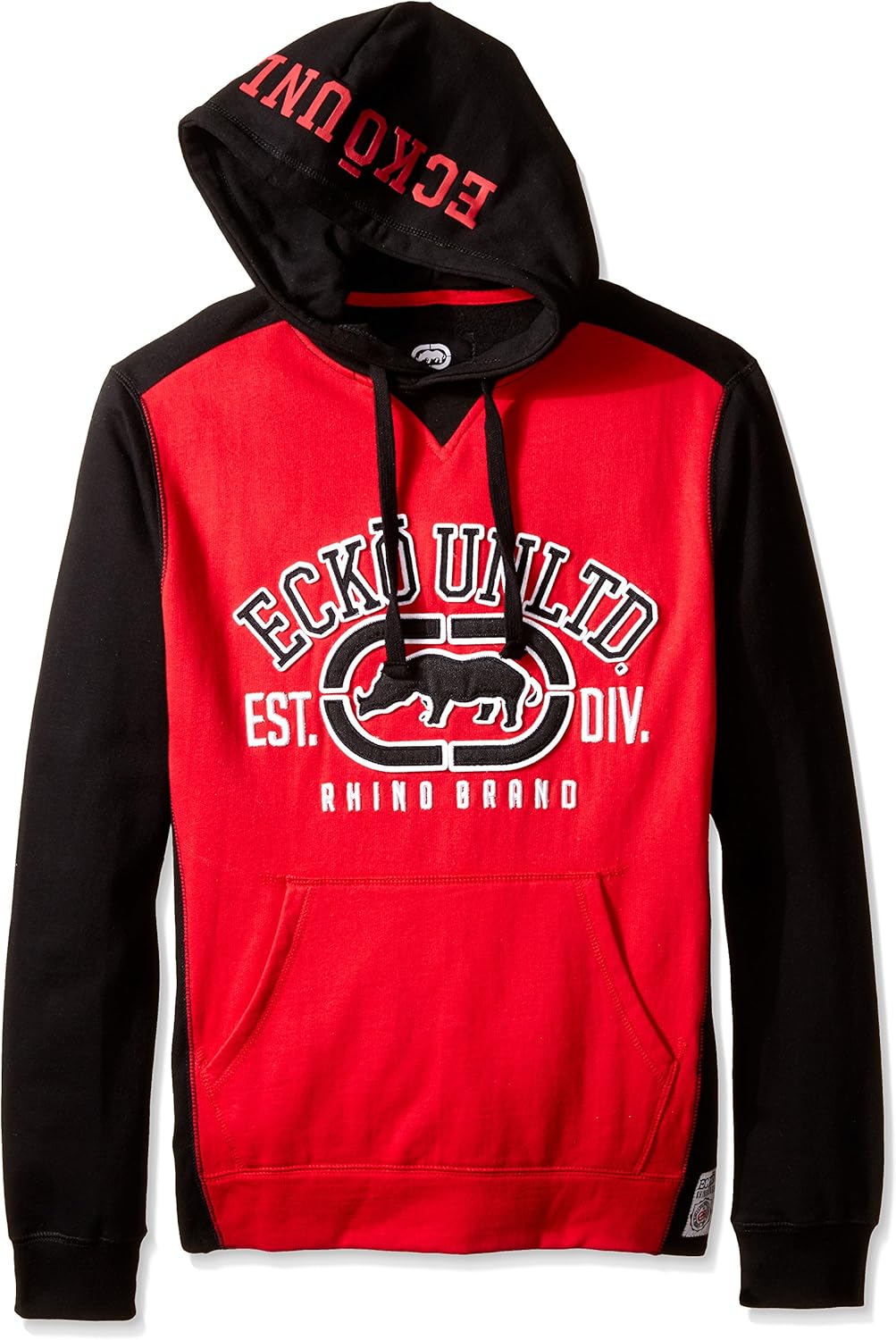 Ecko UNLTD Men's Arch Rhino Pull Over Applique Hooded Fleece: Clothing