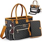 Derxizi Large Bible Cover Case for Women, Church Tote Bags for Bible Study Supplies, Christian Gifts for Women (Black) Water Resistant Easy to Clean