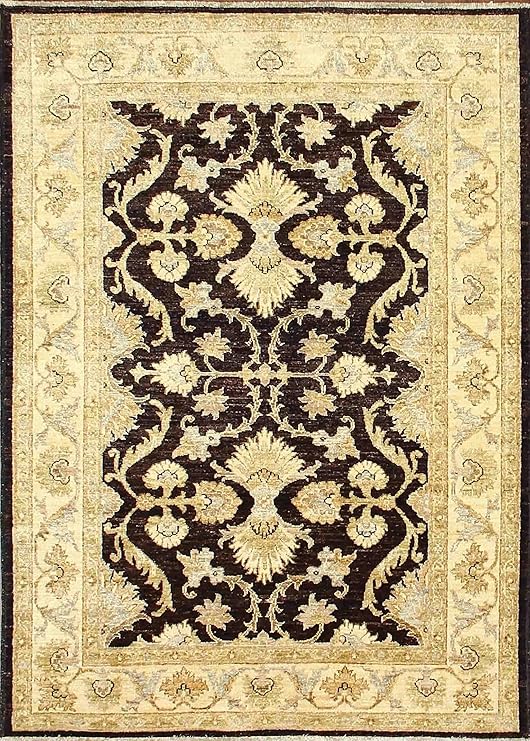 Canadian Rugs 4 0 X 5 8 Black Beige Peshawar Farhan Area Rug 100
