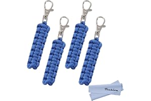 Techion 4 Pack Paracord Zipper Pulls for Backpacks, Tents, Trolley Cases, Traveling Cases, Jackets and Many Other Items That with Zippers