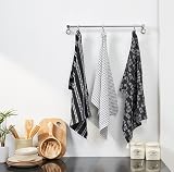 Penguin Home Set of 3 Recycled Cotton Tea Towels 50x70 cm White & Black view 4