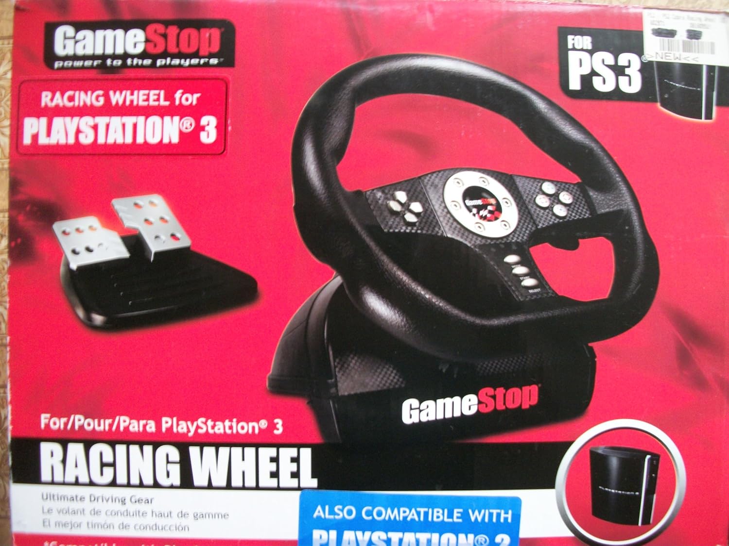 Game Stop Racing Wheel For PS2 and PS3 Video Games