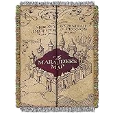 Northwest Harry Potter Woven Tapestry Throw Blanket, Designer Home Décor, Modern, Unique Gift, 48" x 60", Marauder's Map