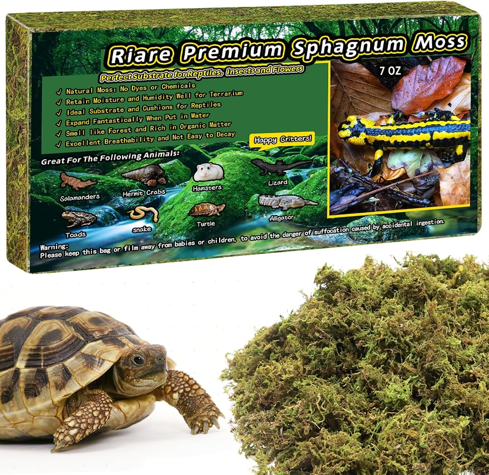 Riare 200g Natural Sphagnum Moss for Reptile Terrarium Bedding