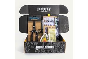 POSTFLY Guide Series Trout Fly Fishing Kit - Premium Trout Fly Assortment and Gear - Fly Fishing Gift Box - 24 Premium Trout Flies Included