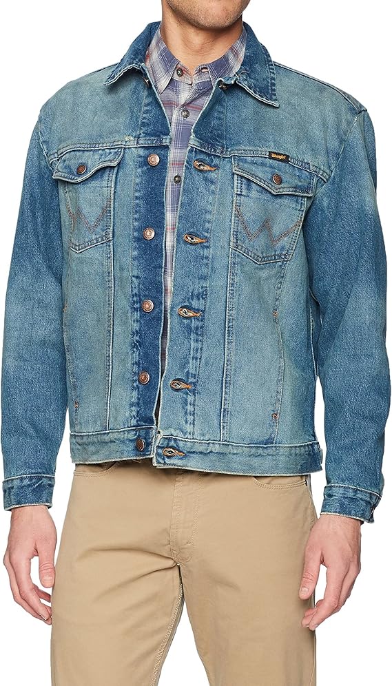 Wrangler Men's Western Style Denim Jacket Amazon.co.uk Clothing