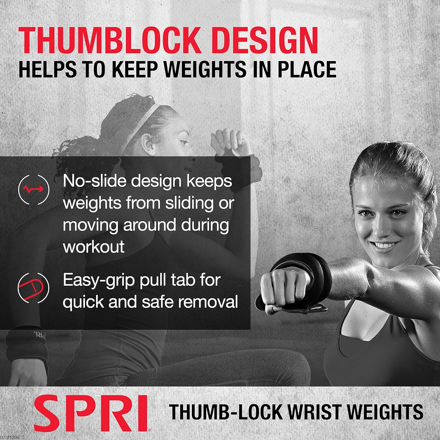 SPRI Wrist Weights Thumblock Arm Weights Set for Women & Men (4lb Set - Two 2lb Weights) : Sports & Outdoors