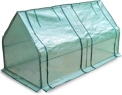 DIVCHI Mini Greenhouse Tunnel with 2 Zipper Doors Green House
