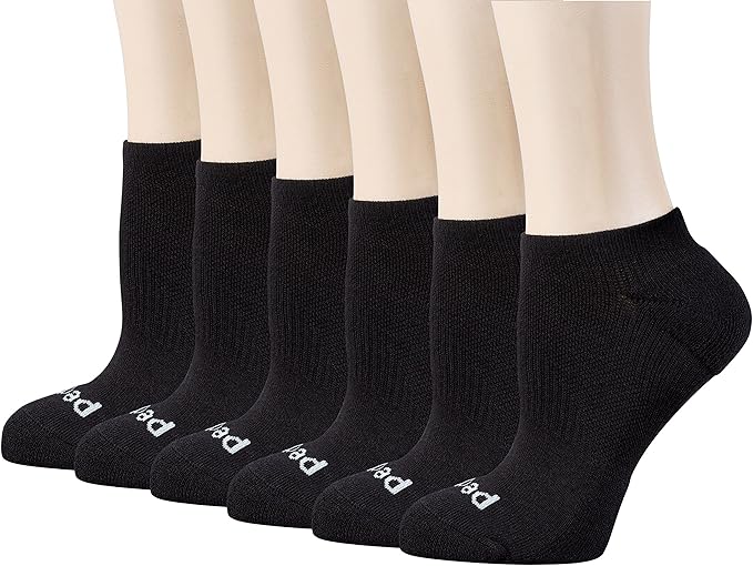 PEDS Women's Coolmax Low Cut Sock with XWrap Arch Support, 6 Pairs