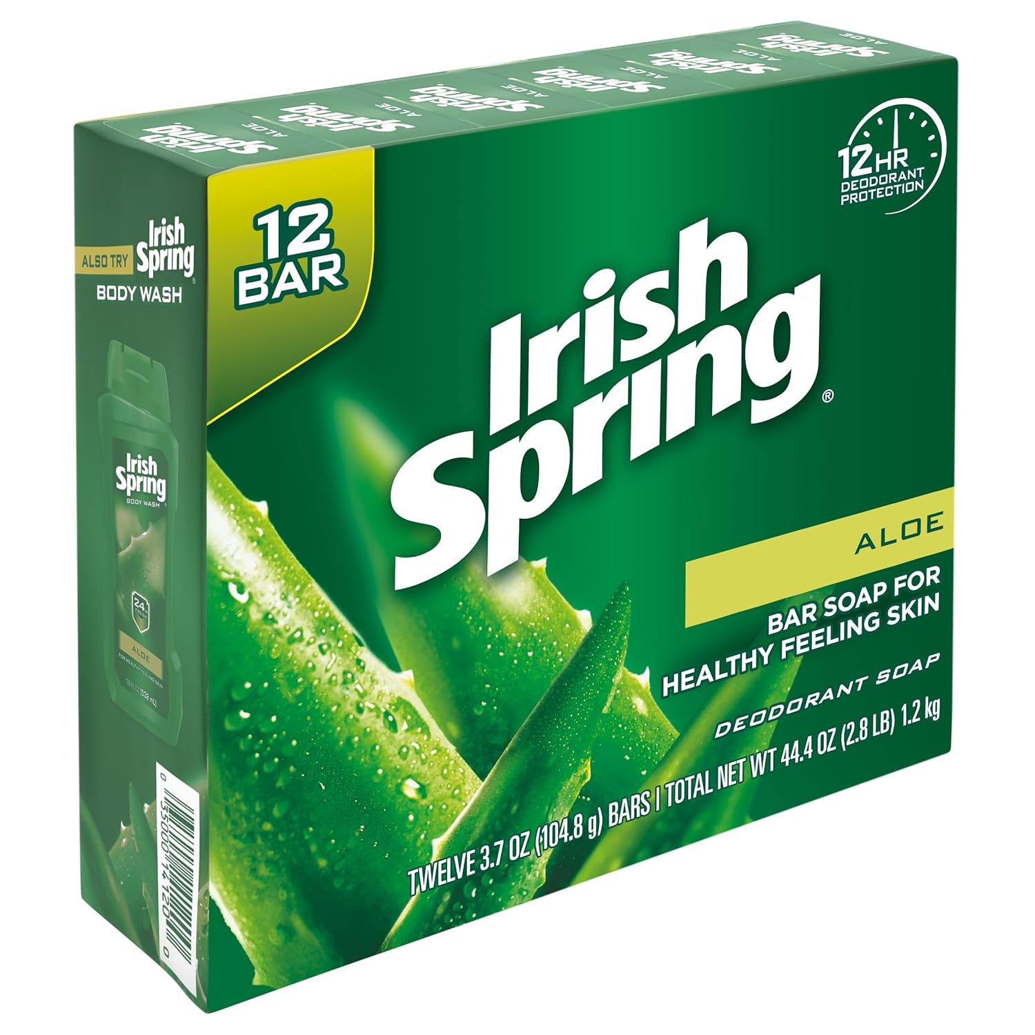 Irish Spring Aloe Vera Moisturizing Bar Soap, 44.4 Oz: Prime Pantry