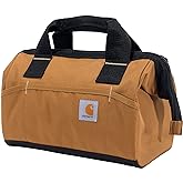 Carhartt Onsite Tool Bag, Durable Water-Resistant, Tool Storage Bag, Midweight, 13-Inch 15 Pocket, Carhartt Brown