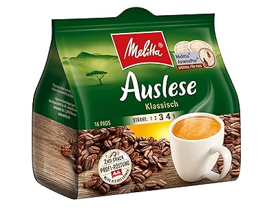 Melitta Gemahlener Röstkaffee in Kaffeepads, Auslese Klassisch, 10 er pack (10 x 16 Pads)