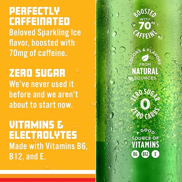 SPARKLING ICE CAFFEINE, CITRUS TWIST SPARKLING WATER WITH CAFFEINE, ZERO SUGAR, WITH ANTIOXIDANTS AND VITAMINS,16 FL OZ CAN