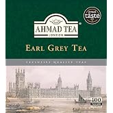 Ahmad Tea Earl Grey Tea, Tagged Teabags without envelopes, 100 Count