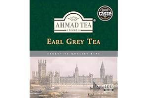Ahmad Tea Earl Grey Tea, Tagged Teabags without envelopes, 100 Count