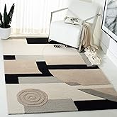 SAFAVIEH Rodeo Drive Collection Area Rug - 5' x 8', Assorted, Handmade Mid-Century Modern Abstract Wool, Ideal for High Traff