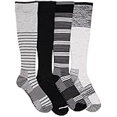 MUK LUKS womens 4pk Compression Sock- Wide