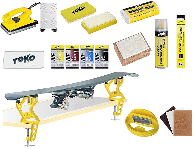 Geschenke-Set Toko Skiwachs 14-teilig mit Wachsbügeleisen Skispanner und Kantenschärfer
