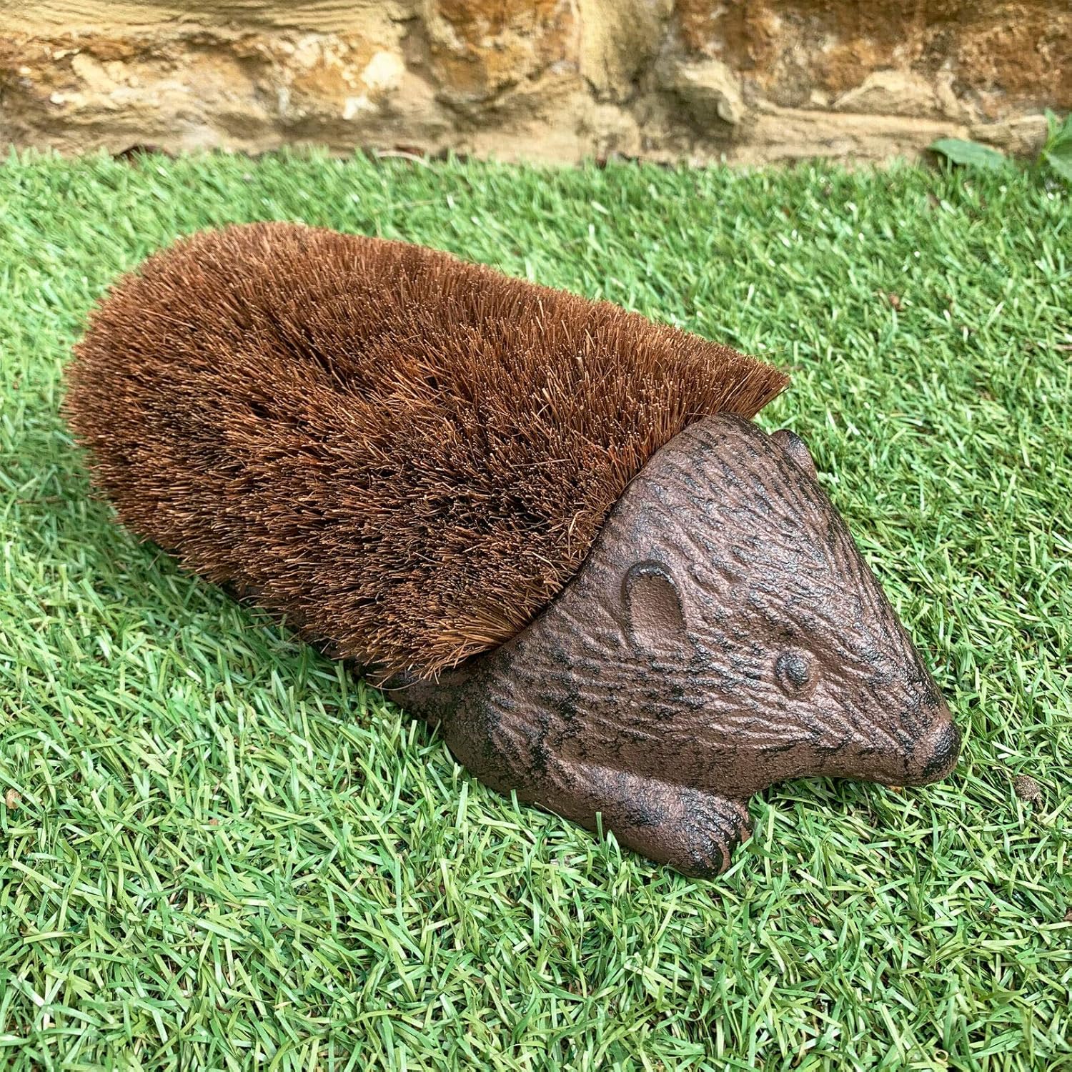 Darthome Ltd Antique Vintage Cast Iron Door Hedgehog Heavy Shoe Boot Scraper Brush Cleaner 27cm