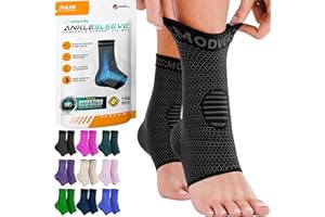 Modvel Foot & Ankle Brace Socks for Sprained Ankle Compression Sleeve - Foot Support for Women & Men - Tendonitis & Arthritis