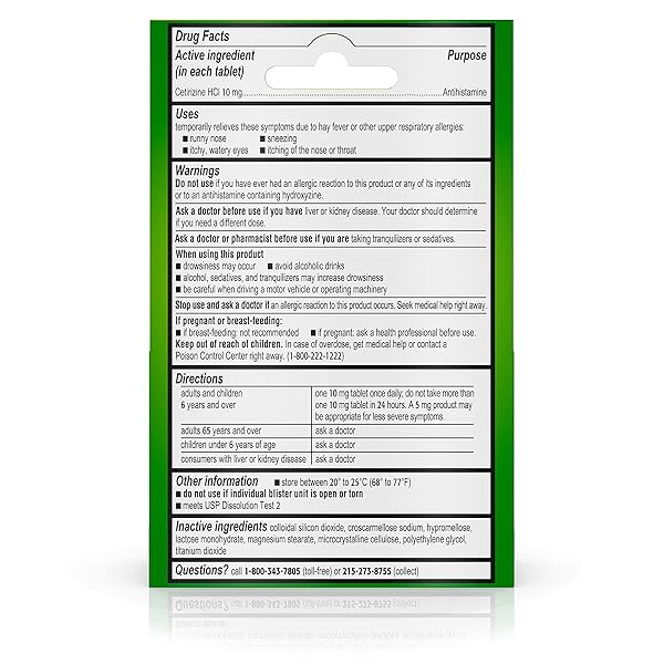 ZYRTEC 24 HOUR ALLERGY RELIEF TABLETS, ANTIHISTAMINE INDOOR & OUTDOOR ANTI ALLERGY MEDICINE + CETIRIZINE HCL, RELIEF FROM RUNNY NOSE, SNEEZING, & ITCHY EYES, SINGLE PACKS, 3 X 1 CT PACKETS