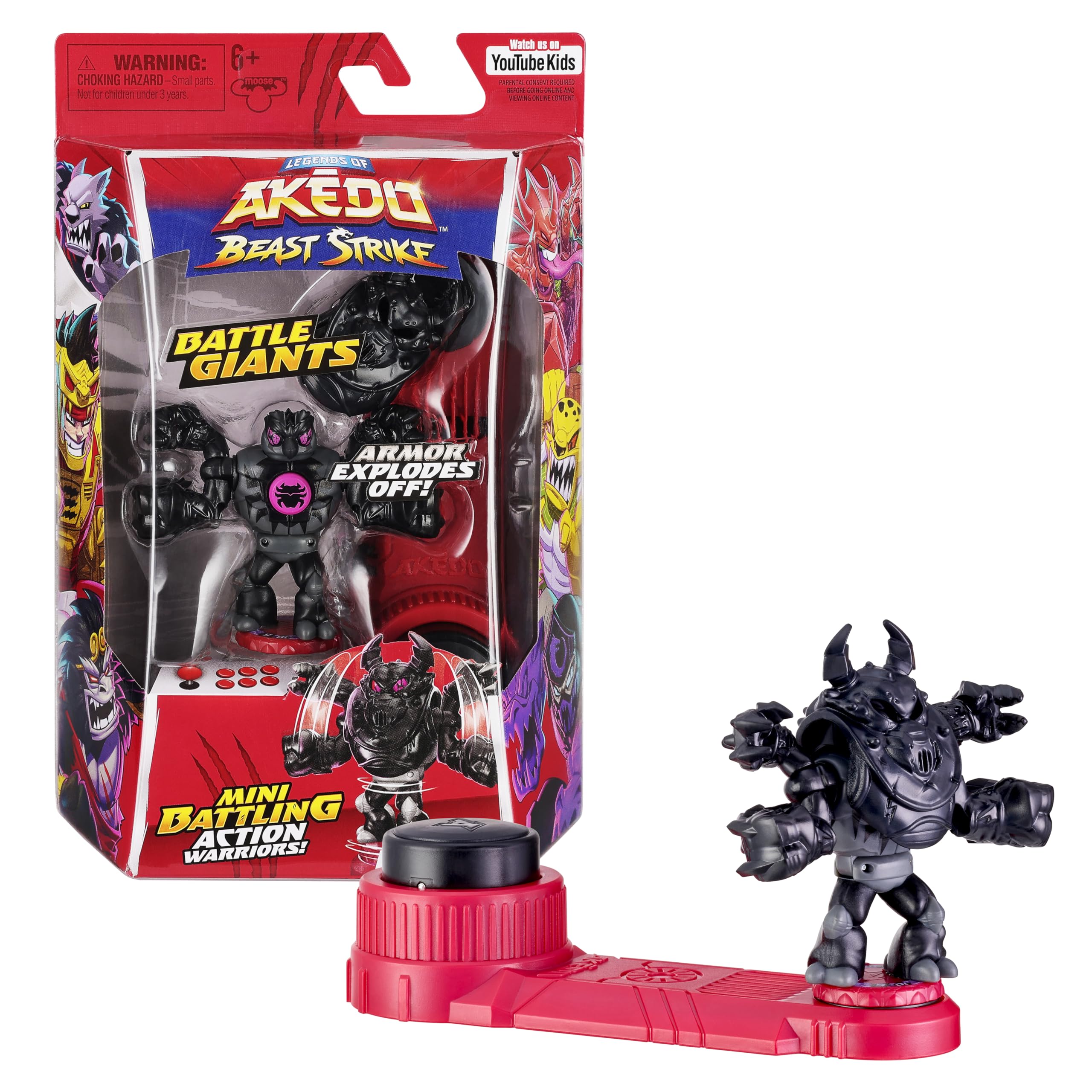 Shadow Roach, the giant warrior of the legends of Akedo Beast Strike. Miniature fighters. Armor breaks during battle. Ready to attack! Split Strike!