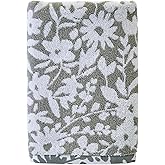 SKL Home Bedford Floral 100% Cotton Premium Bath Towel, 600 GSM, Soft & Absorbent, Reversible Jacquard, Sage