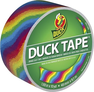Duck Tape Pattern Colours Rainbow 48mm x 9.1m Crafting Tape