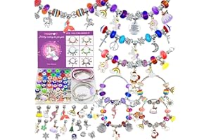 Redtwo Charm Bracelet Making Kit for Girls, Toys Jewelry Making Kit for Girl 8-12 Unicorn Gifts for Teen Girls Age 6-8, Arts and Crafts for Kids Ages 6 7 8 9 10 11 12 13 Birthday Christmas Gifts