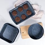 Russell Hobbs Square Baking Pan Roaster 26 cm Carbon Steel Blue Marble view 9
