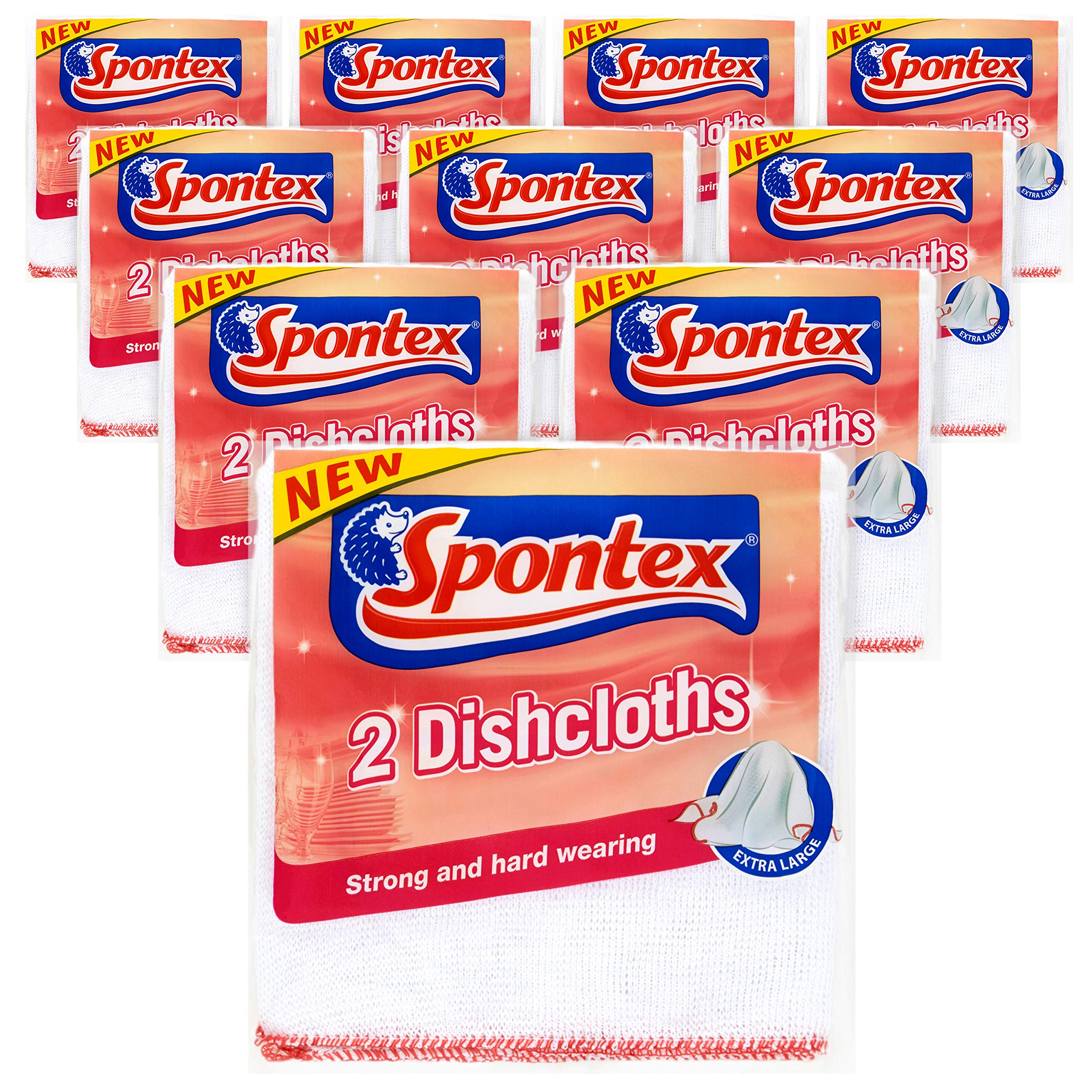 Spontex Dishcloths 2Pk X 10 (20 Dishcloths In Total)