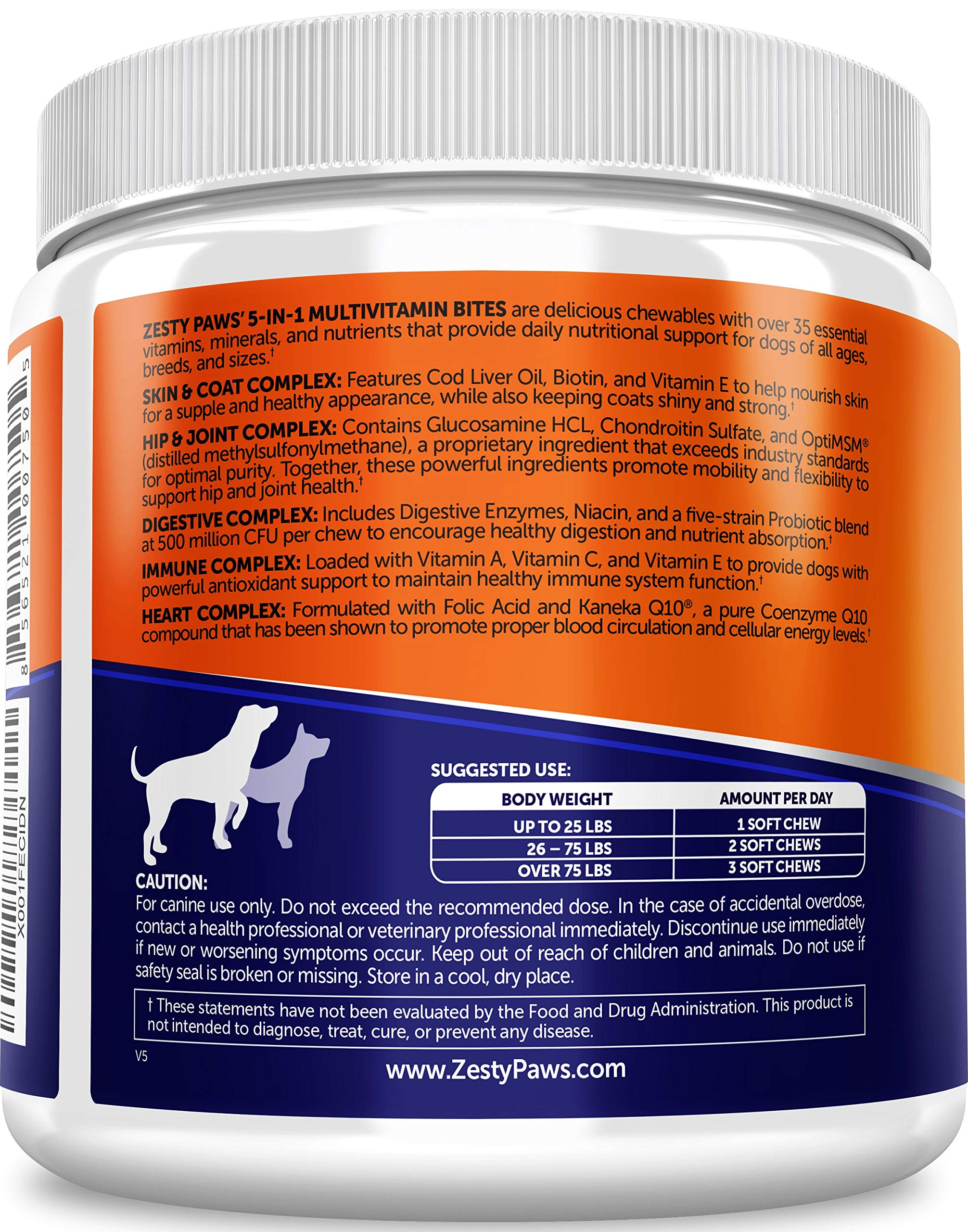 Multivitamin for Dogs Glucosamine & Chondroitin + MSM for Hip & Joint