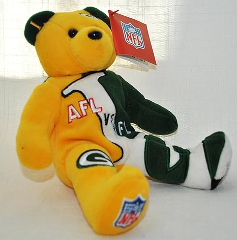 Amazon Com Green Bay Packers Raro Producto Oficial Super Bowl I Coleccionable De Oso De Peluche Toys Games