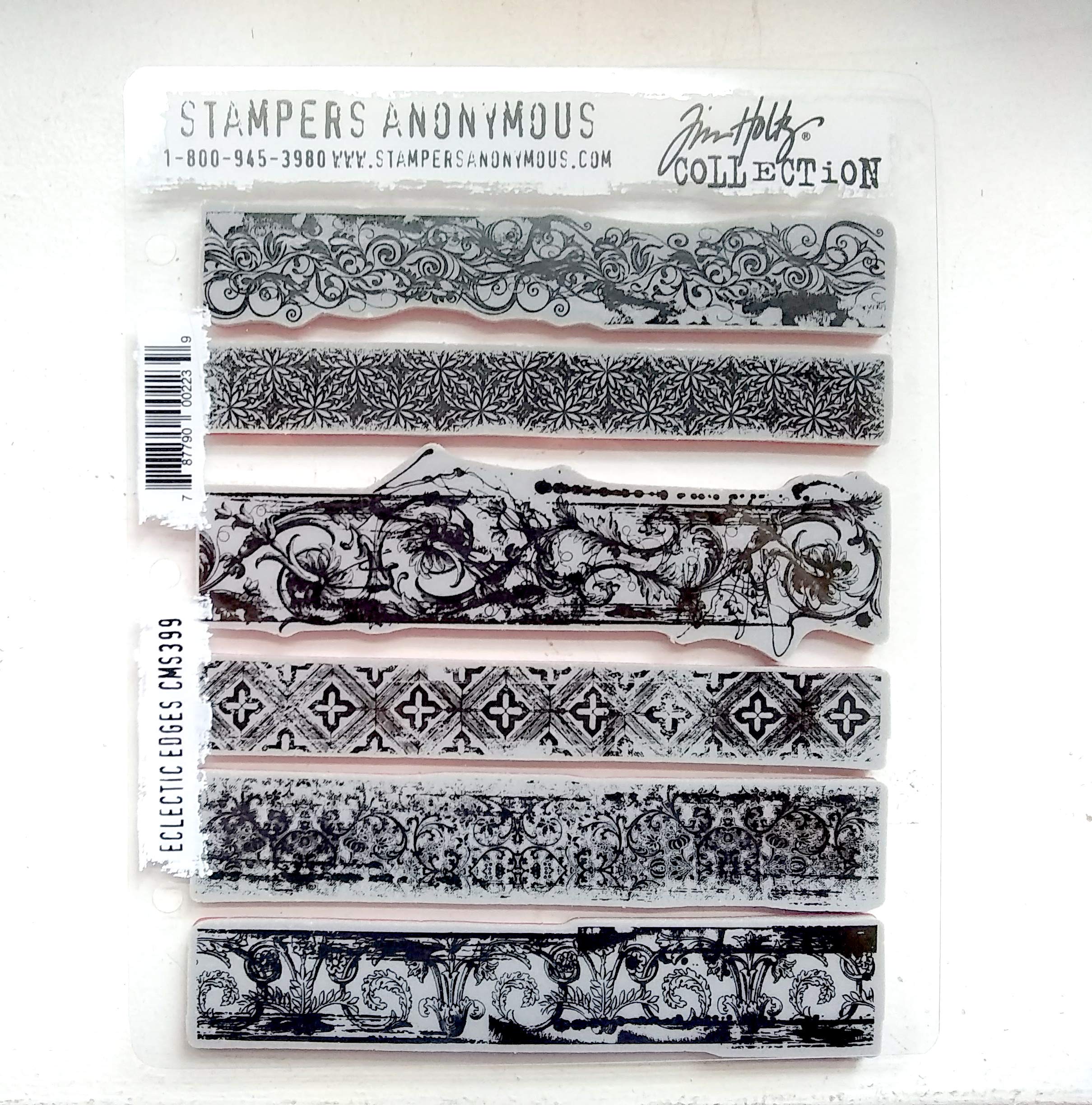 Stampers Anonymous AGW AGCMS399 Eclectic Edges Stamp Set, 7 inch x 8.5 inch