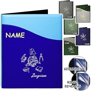Zeugnisringbuch / Ringbuch - ' Zeugnisse ' _ ' Globus & Erde - Modell-Mix ' - incl. Name + 10 Einsteckseiten - A4 - dokumente