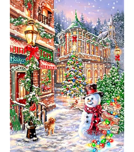 Springbok Puzzles 'Lazy Creek Country Store' 1000 Teile - Weihnachts-Puzzle Mit Nostalgischem Kaufhaus-Motiv