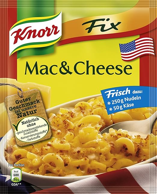 Knorr Fix Mac&Cheese, 10er Pack (10 x 60 g Beutel) Amazon.de Lebensmittel & Getränke
