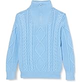 Amazon Essentials Boys and Toddlers' Quarter-Zip Cable-Knit Relaxed-Fit Sweater