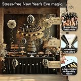 Itsy Bitsy Party Co Premium Reusable Birthday Decorations Black Gold Banner view 2