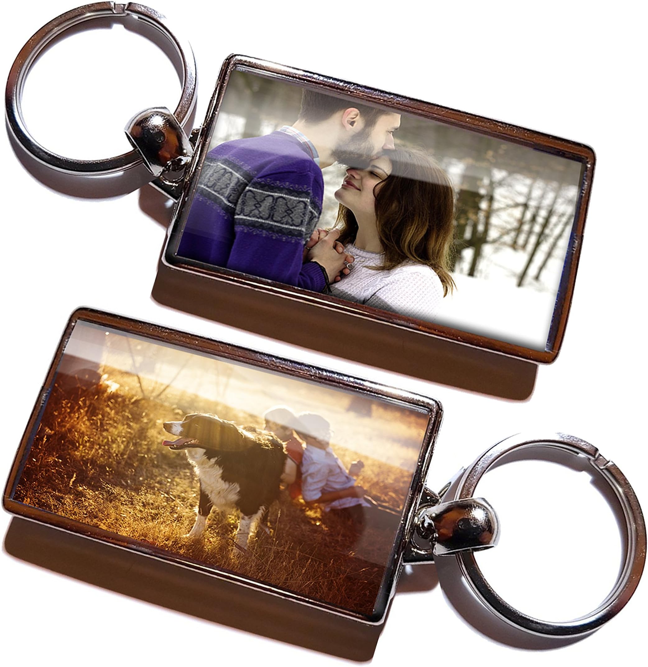 Coolrideplates® Double-sided Photo Personalised Metal Keyring