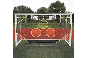 CORECISE Soccer Goal Target Net with 7 Bright Scoring Target Zones,Soccer Shooting Training Aid, Soccer Training Equipment Accessory (Target net only,Soccer Goal Not Included)
