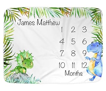 dinosaur milestone blanket
