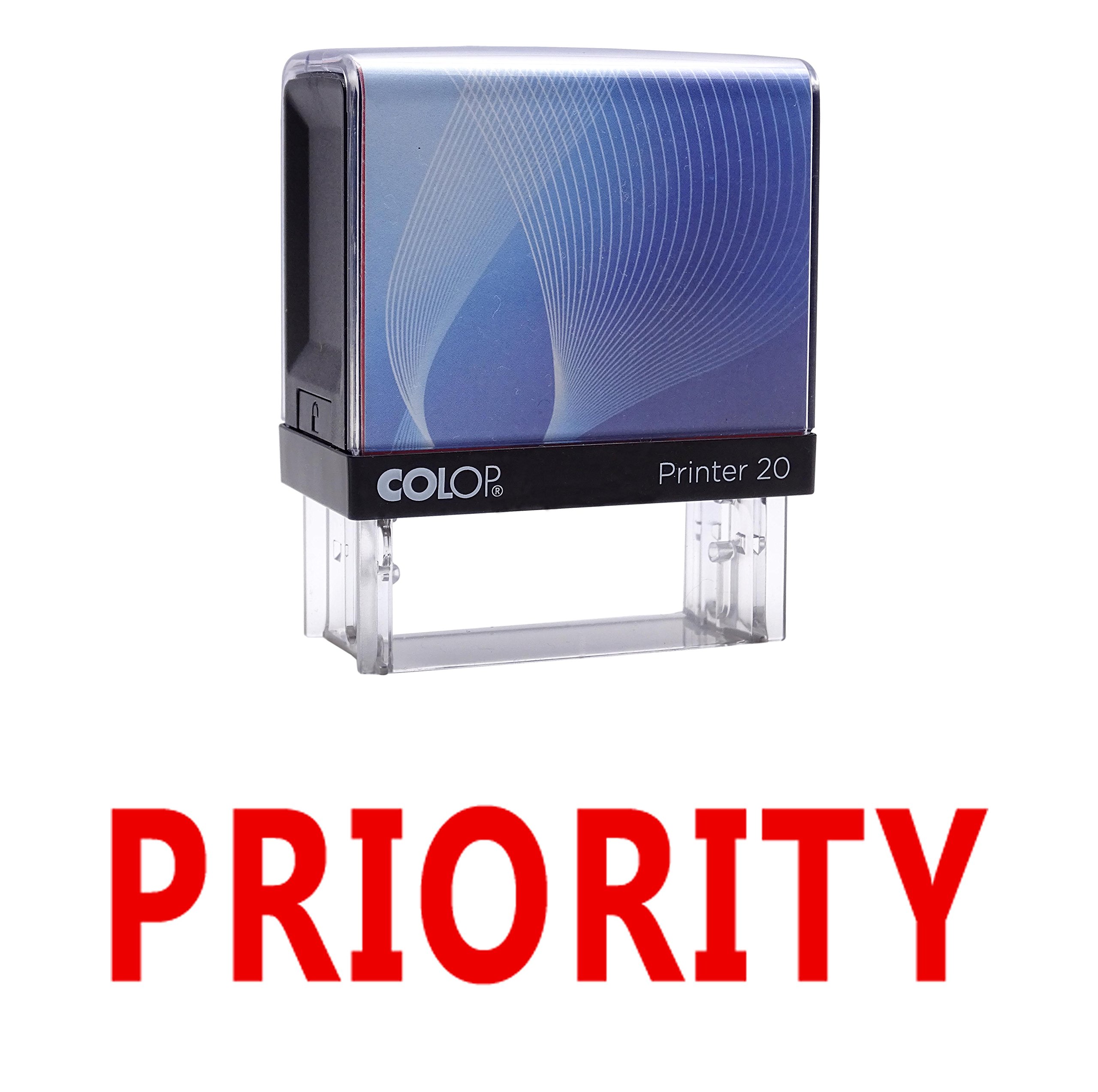 Priority Self Inking Rubber Stamp Custom Colop Office Stationary P20 Mini Stamper โ image 1
