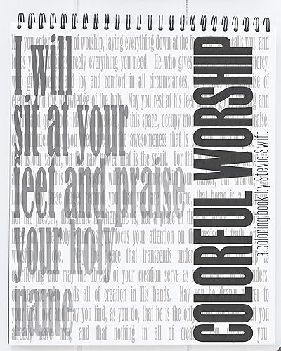 Colorful Worship, a Christian Themed Adult Color Book, Hand-Drawn and Inspired By Hymns