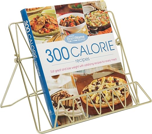 Amazon Com Mygift Modern Countertop Gold Tone Metal Cookbook