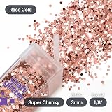 Hemway Glitter Shaker Rose Gold 110g Super Chunky Craft Glitter view 4