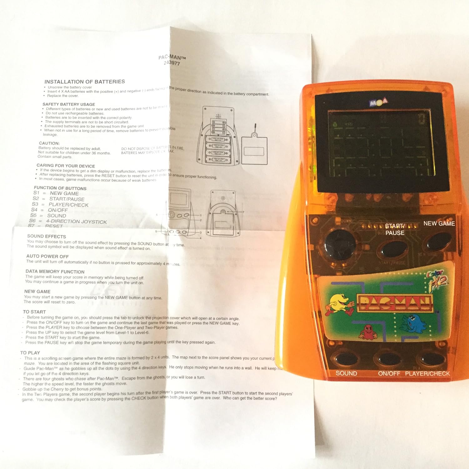 handheld pacman game with joystick