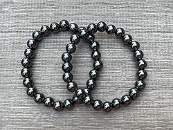 Hematite Crystal Bead Bracelet 8mm, Wholesale