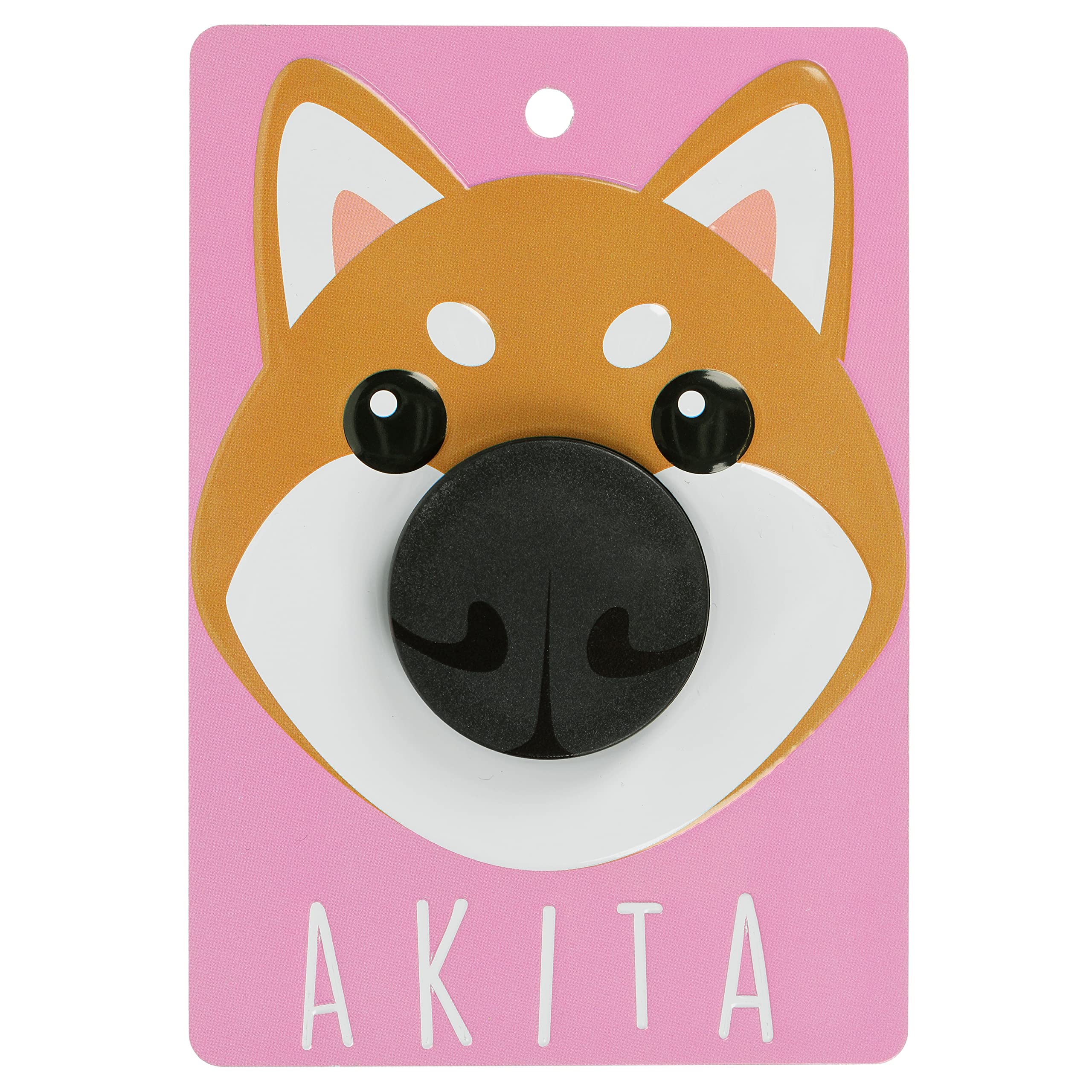Pooch Pals Akita Dog Lead Holder Wall Mounted Plaque Pop-Out Hook Hanger
